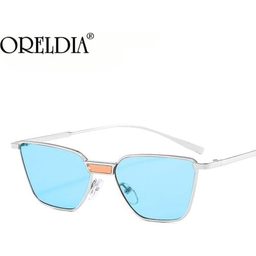 2021 Latest Cat Eye Sunglasses Ladies Fashion Metal Small Frame Candy Color Ladies Sunglasses Personality Mens Sunglasses UV400