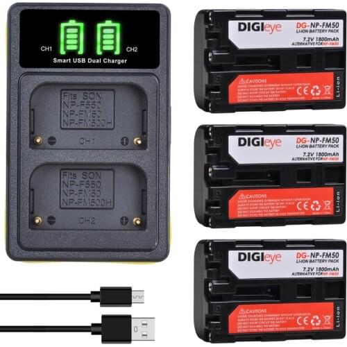 NP-FM50 NPFM50 NP FM50 Battery + LED Dual Charger for Sony HC1 TRV280 TRV350 TRV250 TRV19 TRV22 TRV27 TRV33 TRV460 Camcorder