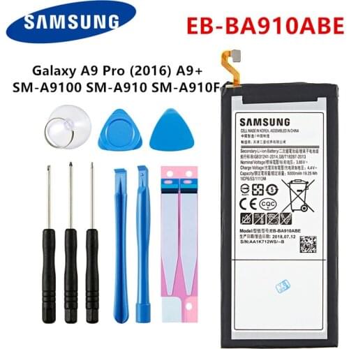 SAMSUNG Orginal EB-BA910ABE 5000mAh Battery For Samsung Galaxy A9 Pro (2016) A9+ SM-A9100 SM-A910 SM-A910F SM-A910DS +Tools