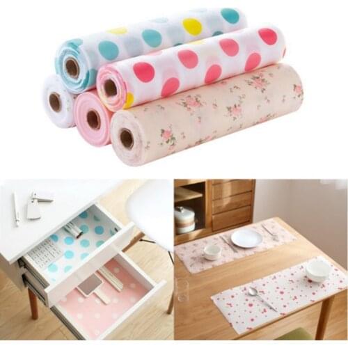 Kitchen Shelf Liners Cabinet Mat Table Drawer Mat Moisture-Proof Waterproof Dust Anti-Slip Table Pad Paper