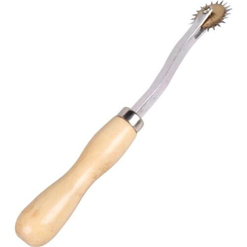 Practical Leather Fabric Serrate Tracing Wheel Sewing Tool With Wood Handle -39
