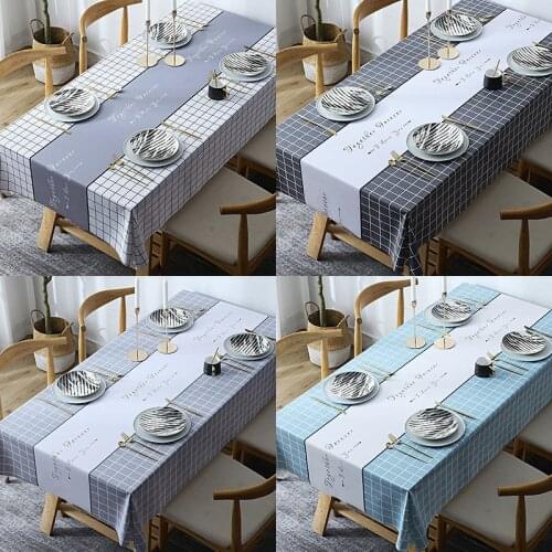 PVC Print Table Cloth Waterproof Oilproof Rectangular for Table Kitchen Coffee Table for Living Room Home Decor Aesthetic