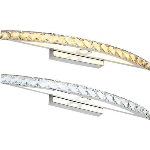 LED Crystal LED Mirror Lamp Bow Shape Wall Lamps 100-240V 10W 15W 18W Champagne Clear Modern Style Waterproof Driver Noble