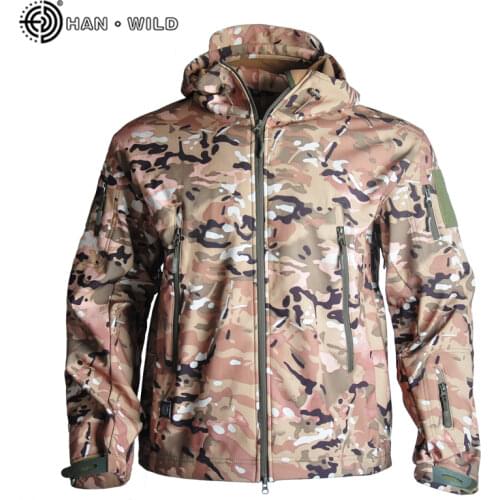 Tactical Shark Skin Soft Shell Jacket Men Military Windproof Waterproof Army Combat Mens Jackets Hooded Bomber Coats Male S-5XL