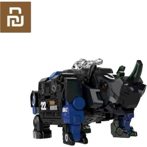 Transformed Toy Beast Series Blue Armor 22 Movable, Fierce Special Police Surprise Attack Desktop