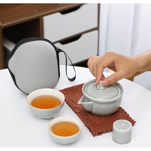 Japanese Kungfu Tea Set and Teapot Set High Quality Outdoor Travel Ceramic Tea Filter Teaware Chinese Drinkware Gift For Friend