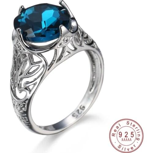 Luxury 0.75 Carat Oval Cut Silver Color Rings For Women Cubic Zirconia Stone Engagement Ring Female Wedding Band Ring