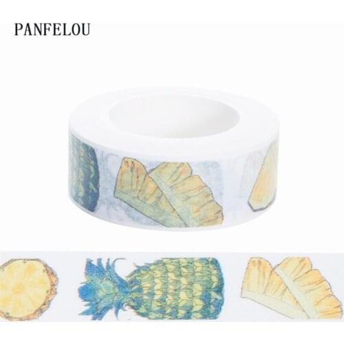 10M*15mm pineapple stickers Masking tape Quality good price HOT sell DIY Scrapbook Embellishments Decoration