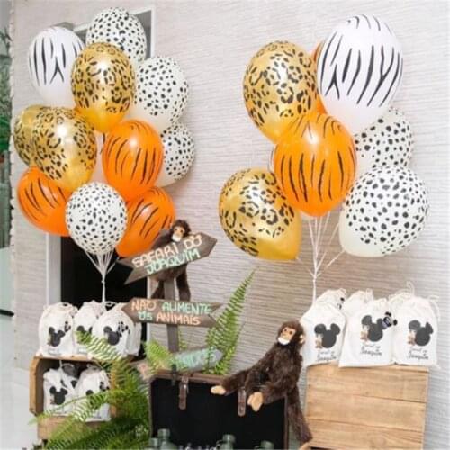 12inch Animal Latex Balloons Mini Animal Head Zebra Monkey Lion Tiger Shape Foil Balloon For Kids Birthday Party Decor Toys Ball