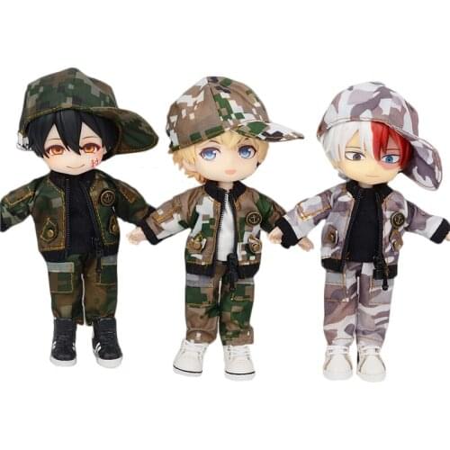 3Pcs 1 set OB11 Bjd Doll Clothes Jungle camouflage pants Pant for ob11,obitsu11,Molly, 1/12bjd doll accessories bjd clothes