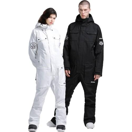 -30 Jumpsuit Mens and Womens Snow Suit Wear Outdoor Sports Ski Costumes 15K Waterproof Snowboard Clothing Jacket Winter Coats