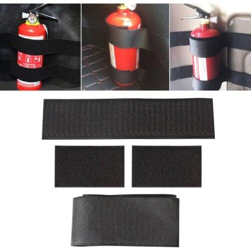 5pcs High-Quality Black Car Truck Store Content Bag Storage Holder Safety Strap Car Belt Suitable for Fire Extinguisher