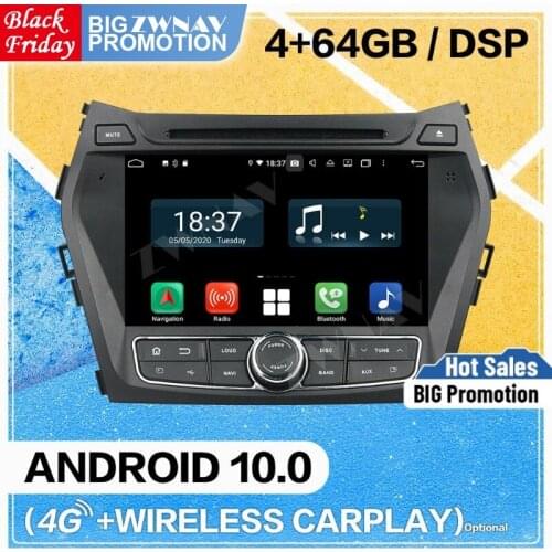 Carplay Android 10.0 screen Car Multimedia DVD Player for Hyundai IX45 Santa 2013-2018 WiFi GPS Navi Auto Audio Stereo Head unit