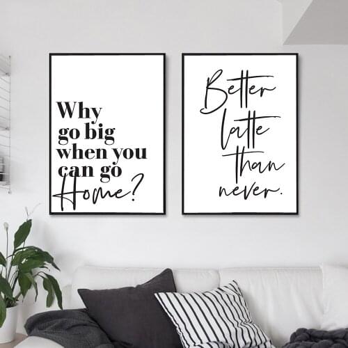 Black White Poster Nordic Simple Quote Beautiful Home Wall Art Decoration Canvas Painting Picture for Living Room