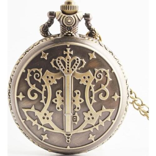 Black Butler Sebastian Locket Necklace Black Butler Sebastian Clock Watch jewelry Glass Dome Pendant Necklace