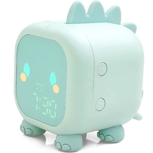 Kids Alarm Clock Cute Dinosaur Digital Digital Clock Kids Despertador Digital Bedside Clock ChildrenS Sleep Wake Up Night Light
