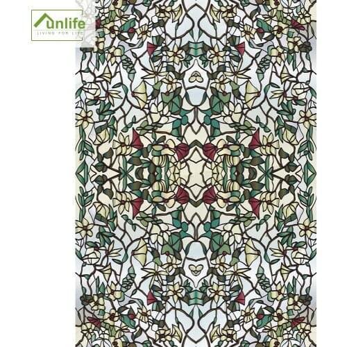 Funlife® Camellia Flower Glass Membrane Opaque Static Cling Door Window Glass Stickers Bathroom Decoration DIY Window Stickers