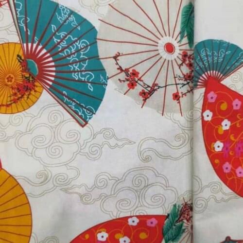 2Sizes Japanese Style Printed Cotton Fabric DIY Patchwork Quilting Crafts Doll Garment Dress Home Textile Material Accessories