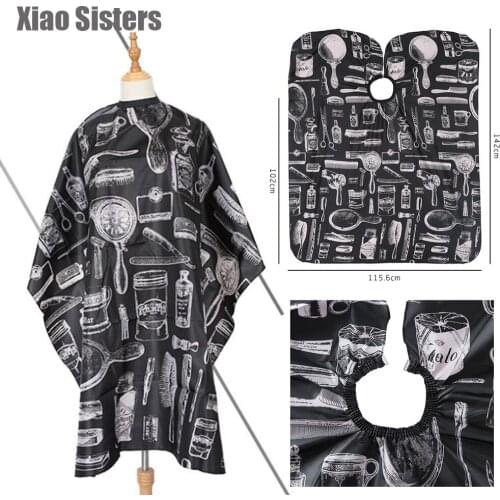 Haircut Hairdresser Barber Cloth Barber Tools Pattern Apron Polyester Cape Hair Style Design Supplies Salon Barber Dress
