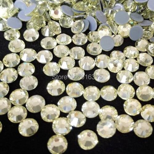 J128 Jonquil color of 5mm high cutting 6a dmc hot fix crystals levels shiny hot fix stones ;10 gross 1440 pcs each lot