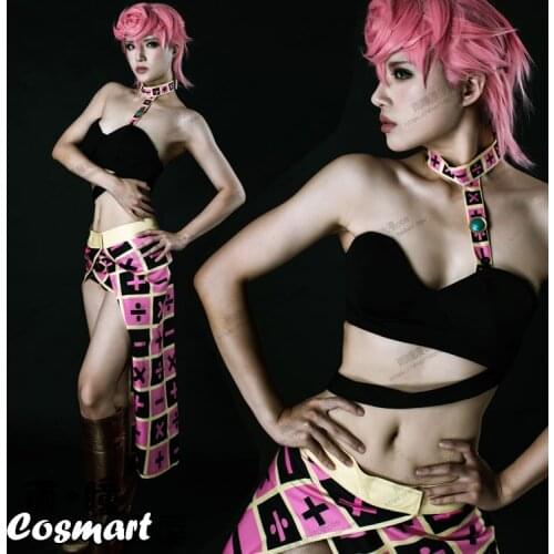 Anime JOJOS BIZARRE ADVENTURE Trish Una Uniform Cosplay Costume Halloween Suit For Women New 2020