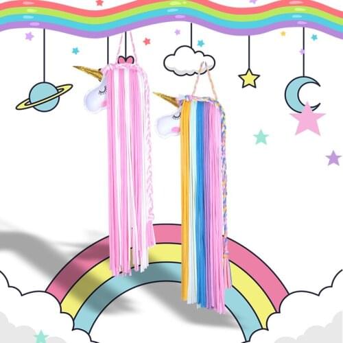 Creative Rainbow Unicorn Wall Hanger Home Decor Girl Room Decor Pendant Nordic Handmade Cloth Hanging