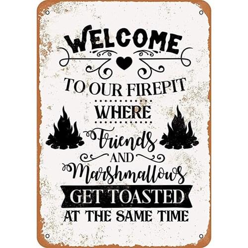 Retro Metal Sign Vintage Tin Signs Welcome Love Plaque Poster Bar Pub Cafe Wall Home Decor Gift 8 X 12 INCH (Style1)