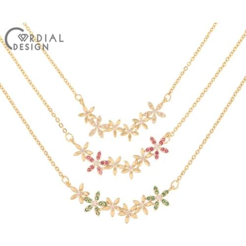 Cordial Design Fashion Jewelry/CZ Charms Necklaces/Hand Made/Necklace For Women/Genuine Gold Plating/DIY Chain Pendant Necklace