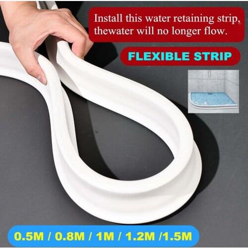 None Slip Bathroom Water Stopper Flood Barrier Rubber Dam Silicon Water Blocker Dry and Wet Separation Home Improve