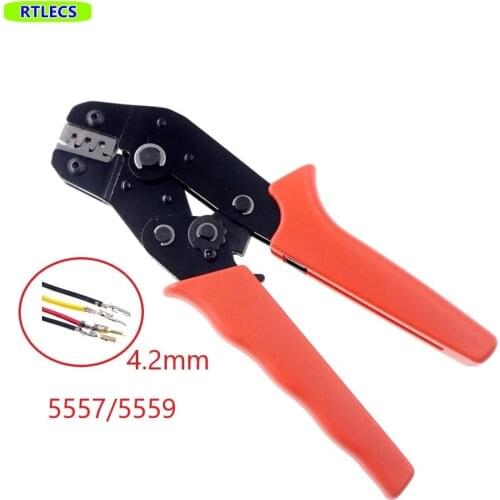 DIY 4.20mm Connector Crimp Tool Pliers For 5557 5559 Crimping Tool Contact terminal Pin Power Wire Range 18 to 22 AWG