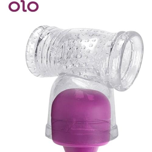 OLO Penis Massager Nozzles Of Vibrators Big AV Wand Headgear Vibrators Caps For Male Sex Toys Magic Wand Head Accessories