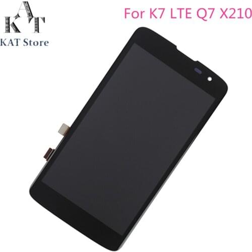 Original LCD Screen Replacement For For LG K7 K330 MS330 K7 LTE Q7 X210 100% Tested LCD Display Touch Screen Assembly With Frame