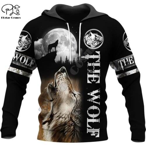 PLstar Cosmos Animal Wolf Hunting Fenrir Tattoo Tracksuit Pullover NewFashion 3DPrint Men/Women Casual Jackets Zipper Hoodies S9