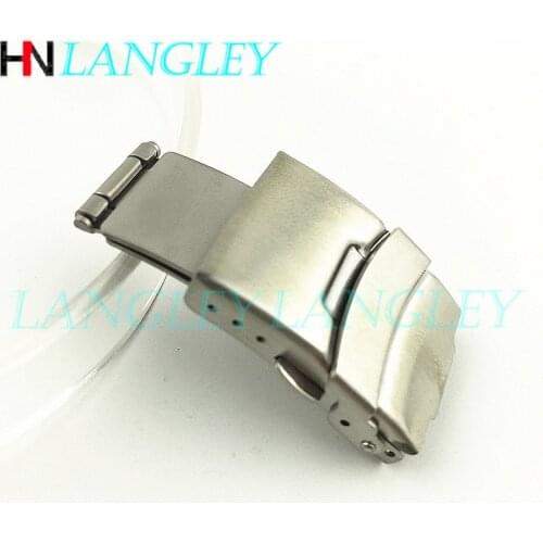 12/14/16/18/20/22/24/26 Mm Watch Buckle Double Click Stainless Steel Buckle Watch Push Button Fold Deployment Clasp Strap Buckle