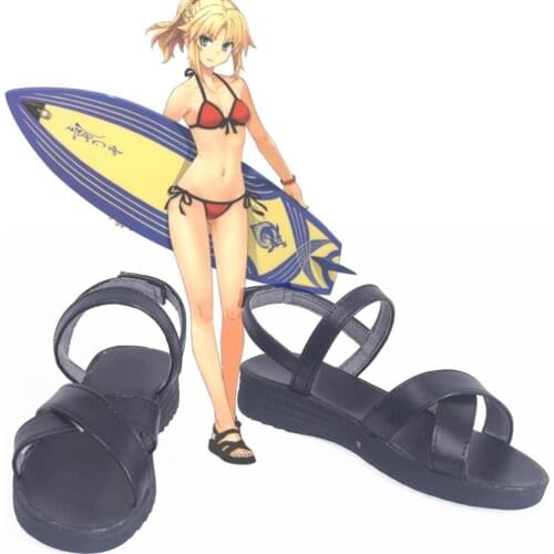 Fate/Apocrypha Servant Mordred Cosplay Sandals Shoes Custom Made