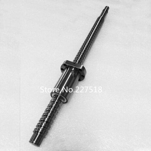 1pc 25mm Ball Screw Rolled C7 ballscrew SFU2510 1300mm BK20 BF20 end processing+1pc SFU2510 Ballscrew nut