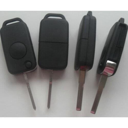 1 Button Replacement Flip Remote Key Shell Case For Mercedes- Benz E220 With HU64 Blade Fob Key Cover(No Logo) 5PCS/lot