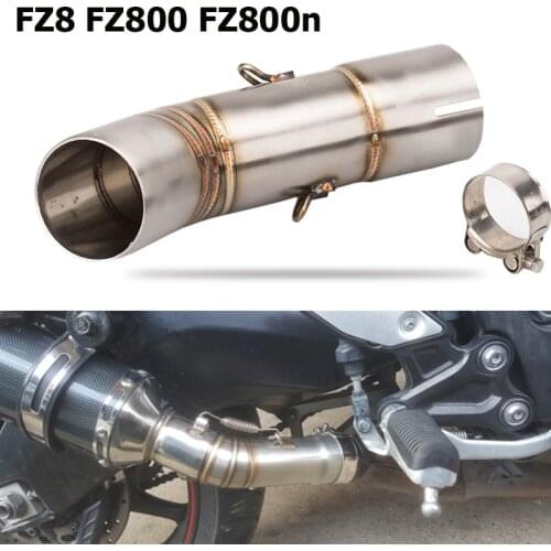 Muffler Stainless Steel Pipe Middle Muffler Connector Link Pipe Tube for Fazer FZ8/FZ 8 FZ8N FZ8S/F Z8 S