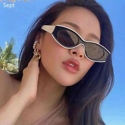 Cat Eye Sunglasses Women Small Frame Sunglasses For Men Retro Eyewear Brand Designer Sun Glasses Vintage