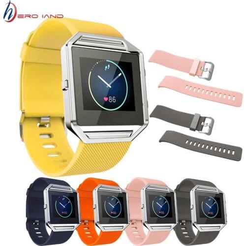 Various Colors Sport Wristband for Fitbit Blaze Band Soft Silicone Watch Band 23mm Width for Fitbit Blaze Watch without frame