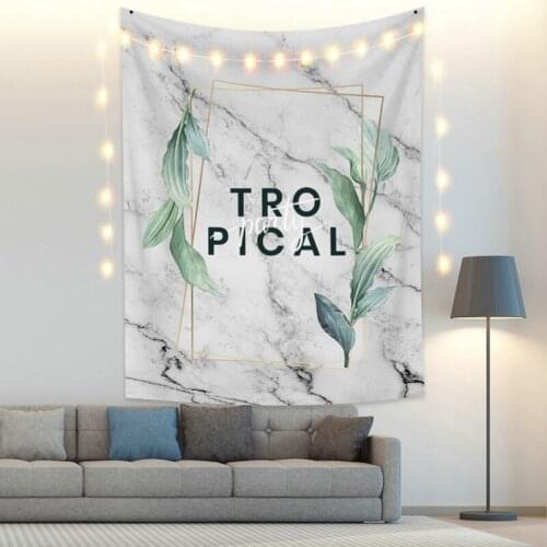 Tropical Tapestry Green Leaves Vintage Exotic Summer Plant Nature Frame for Bedroom Photography Wall Decor