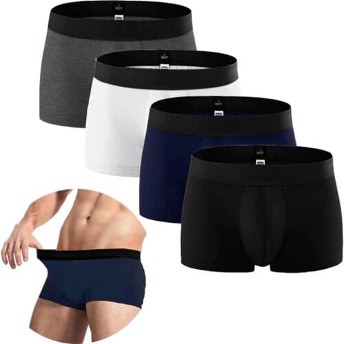 4 pcs/pcs Mens Underware Men Boxer Cotton Underwear Male Boxers Seamless Breathable Thin Boxer Mens Panties Male Underpants