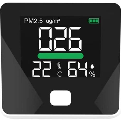 Smart PM2.5 Detector Air Quality Detector Temperature Humidity Meter Gas Monitor LCD Screen Dust Thermometer Multi-Function Tool