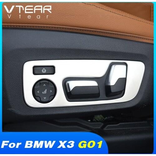 Vtear Seat Adjustment Button And Glove Box Cover Interior Decoration Frame Trim Car Mouldings Parts For BMW X3 G01 2018-2021