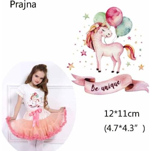 Badges For Clothes Funny Animal Ballon Unicorn Patch Iron-On Transfers Tender Stickers On Clothes Thrasher. Child T-shirt D