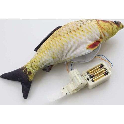 1 pcs 3D Simulation electric Carp Weever Plush Pillow Stuffed Cute Animal Fish Toys Dolls Kids Baby Children Funny Birthday Gift