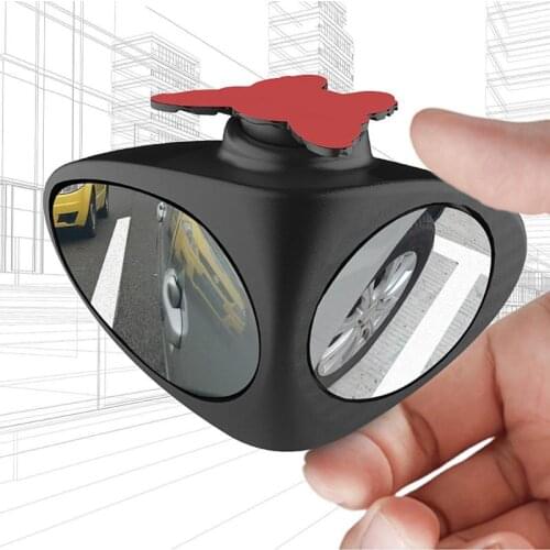 ABS Shell 360 Degree Rotation Double Sided Blind Spot Mirror Reversing Parking Auxiliary Car Rear View Mirror Reduce Blind Area