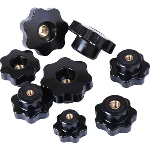 1PC M5/M6/M8/M10/M12 Female Thread Star Shaped Head Clamping Nuts Knob Clamping Copper Core Knob