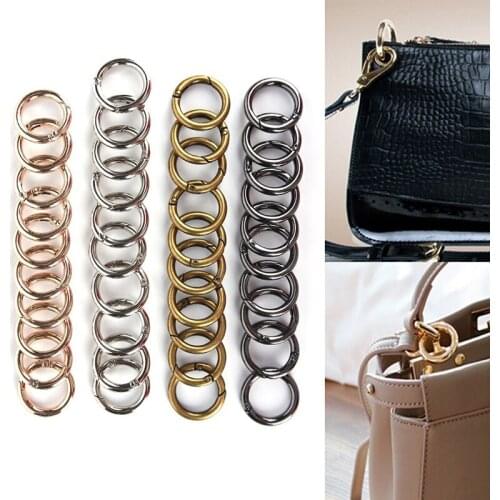 10Pcs Metal HIgh Quality Women Man Bag Accessories Rings Hook Key Chain Bag