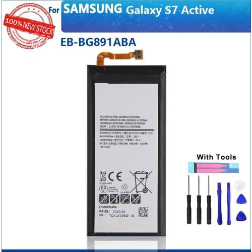 100% Genuine EB-BG891ABA Battery For Samsung Galaxy S7 Active EB-BG891ABA 4000mAh Mobile Phone New High Quality Batteries+Tools
